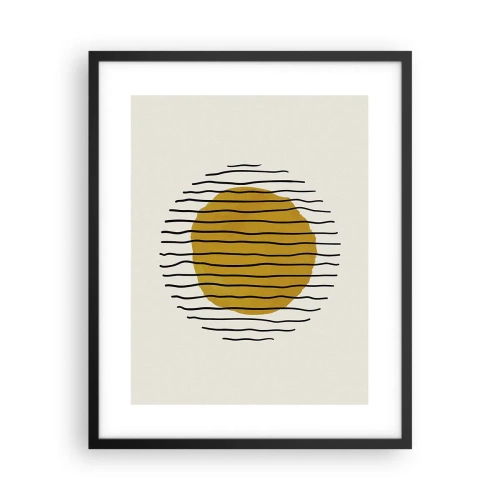 Poster in einem schwarzem Rahmen - Abstraktion, die vor Hitze zittert - 40x50 cm
