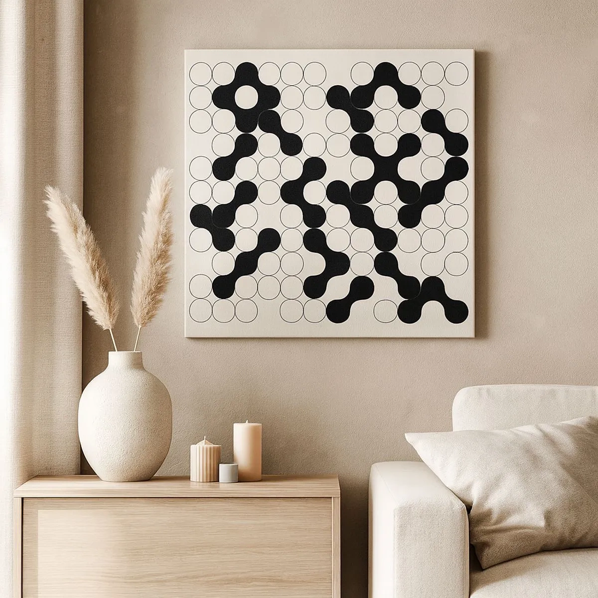 Bild auf Leinwand - Leinwandbild - Chinesisches Spiel – Variation - 30x30 cm