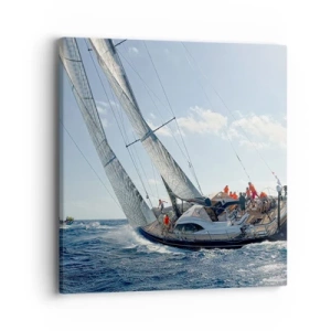 Bild auf Leinwand - Leinwandbild - Lass den Besseren sich durchsetzen - 40x40 cm