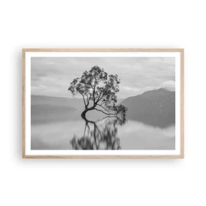 Poster in einem Rahmen aus heller Eiche - Es gibt so ein Land - 91x61 cm