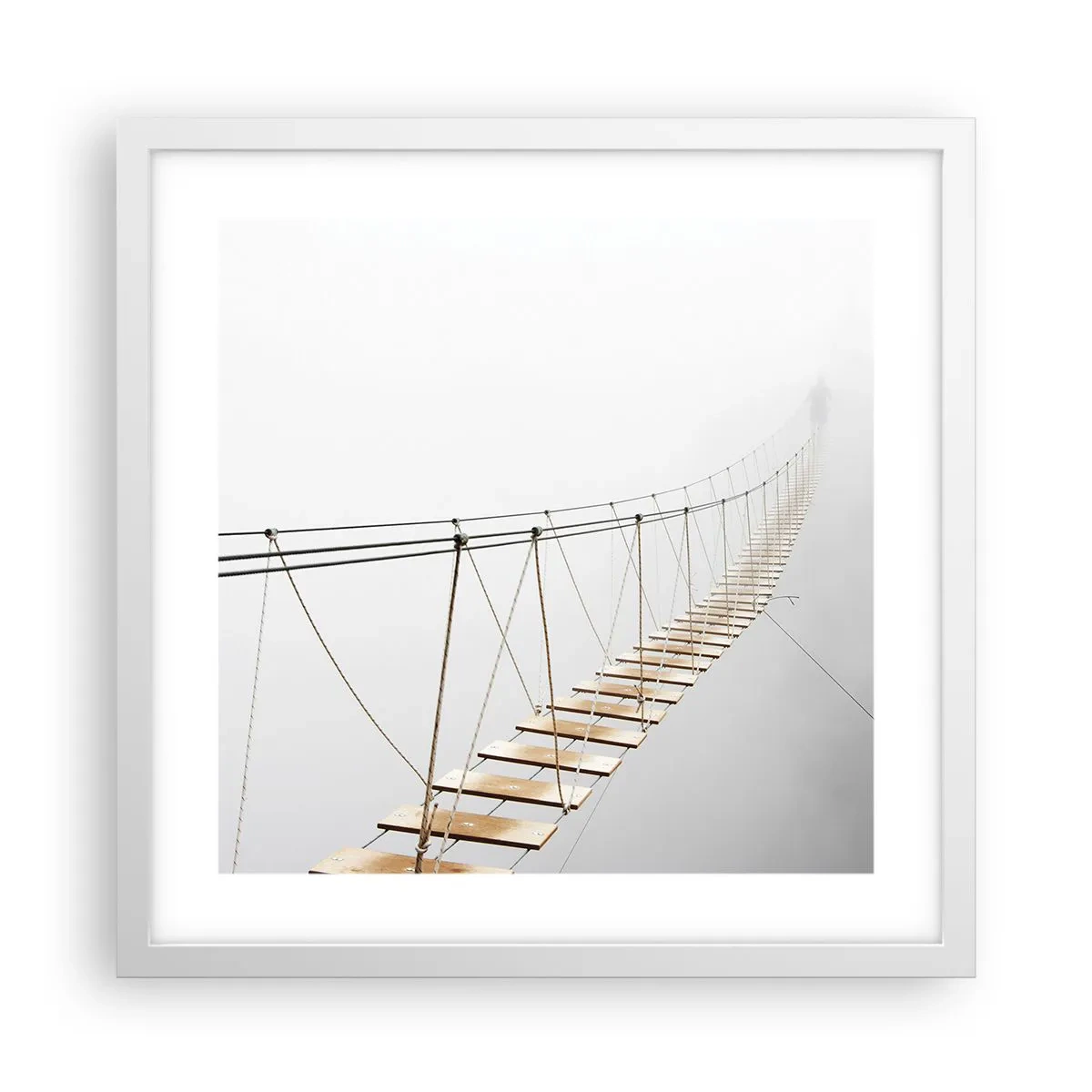 Poster in einem weißen Rahmen - Wohin wird es dich führen? - 40x40 cm