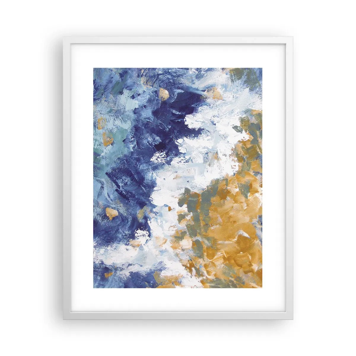 Poster in einem weißen Rahmen - Tanz der Naturelemente - 40x50 cm