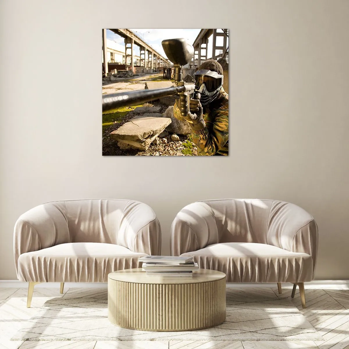 Glasbild - Bild auf glas - Auch du kannst ein Held werden - 70x70 cm