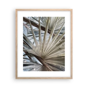 Poster in einem Rahmen aus heller Eiche - Fans in den Tropen - 40x50 cm