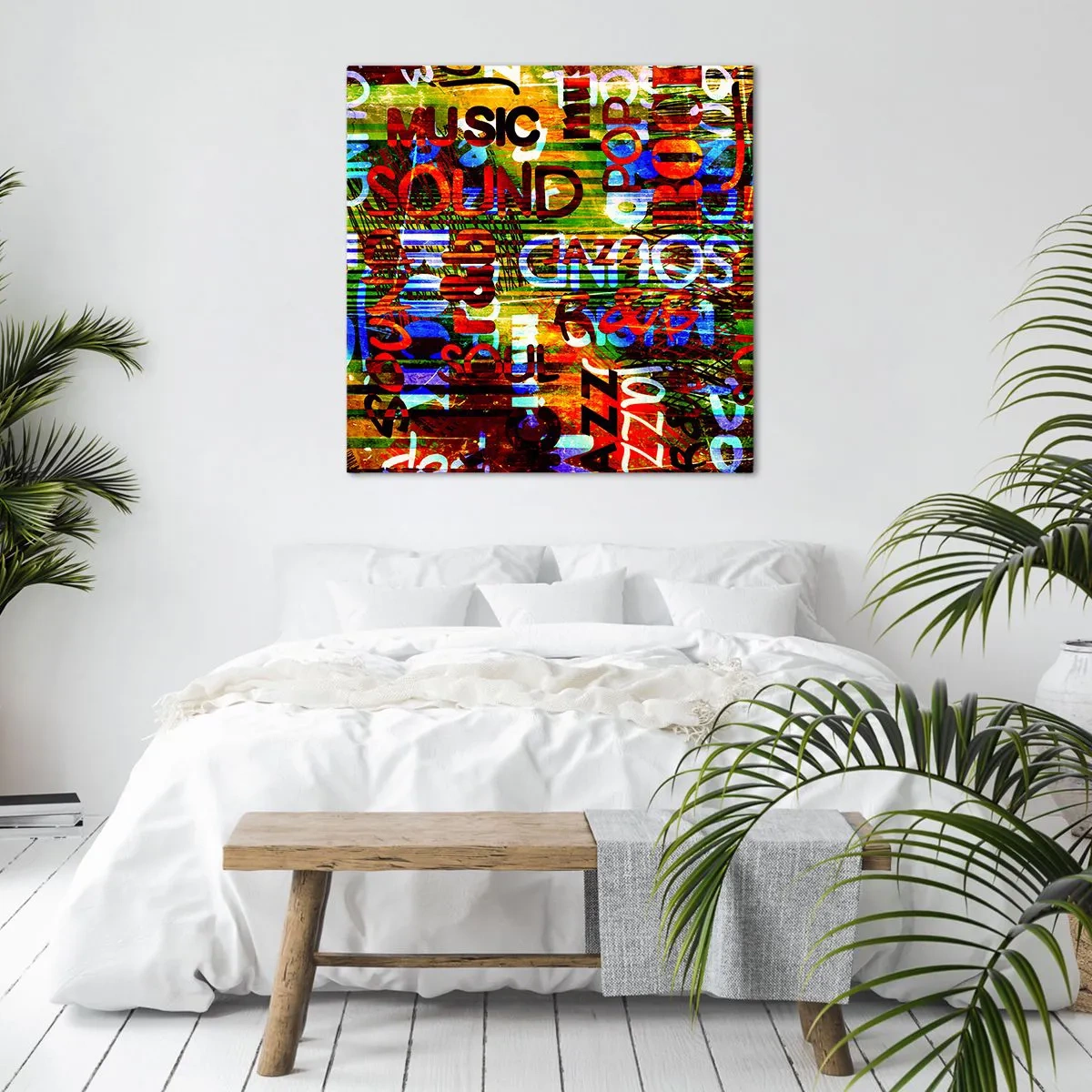 Bild auf Leinwand - Leinwandbild - Alle Farben des Klangs - 60x60 cm