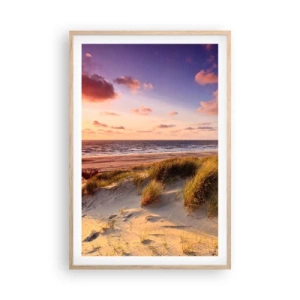 Poster in einem Rahmen aus heller Eiche - Die Luft riecht schon im Sommer - 61x91 cm