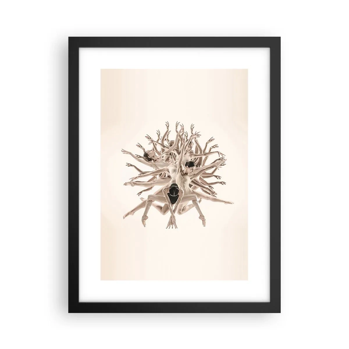 Poster in einem schwarzem Rahmen - Aufblühen im Tanz - 30x40 cm