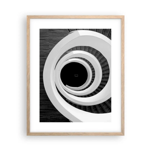 Poster in einem Rahmen aus heller Eiche - Zum Kern der Sache - 40x50 cm