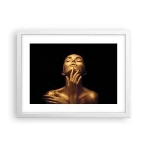 Poster in einem weißen Rahmen - Wie goldene Seide - 40x30 cm