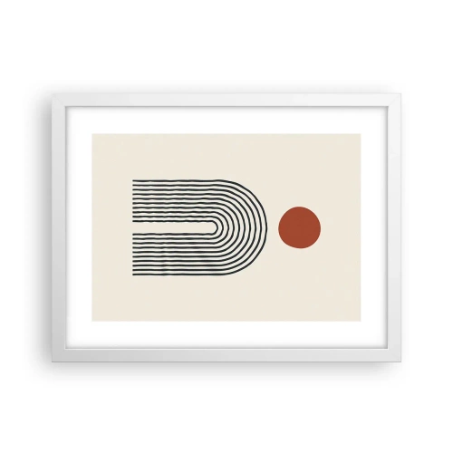 Poster in einem weißen Rahmen - Magnetismus von Formen und Farben - 40x30 cm