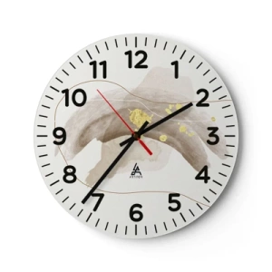 Wanduhr - Glasuhr - Im Weltraum begegnet - 30x30 cm