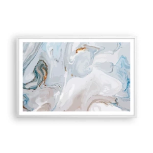 Poster in einem weißen Rahmen - Das Weiß wird erhoben - 91x61 cm