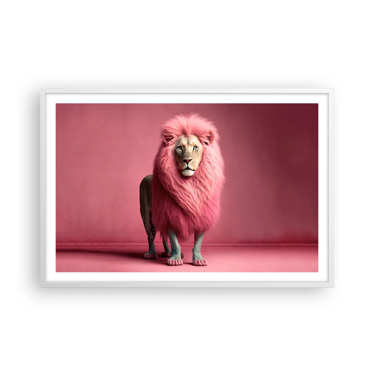 Poster in einem weißen Rahmen - Und du hast keine Angst mehr - 91x61 cm