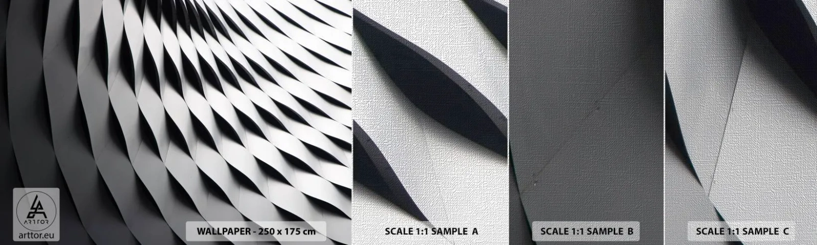 Fototapeten Muster Premium Canvas - Auf der Oberfläche der Wellen - Modern, Abstraktion, Stahl - 100x30 cm