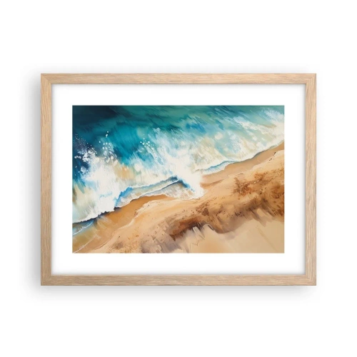 Poster in einem Rahmen aus heller Eiche - Zurückkehrende Welle - 40x30 cm