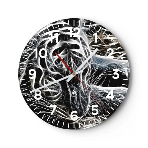 Wanduhr - Glasuhr - Eine Studie über die Leichtigkeit der Katze - 40x40 cm