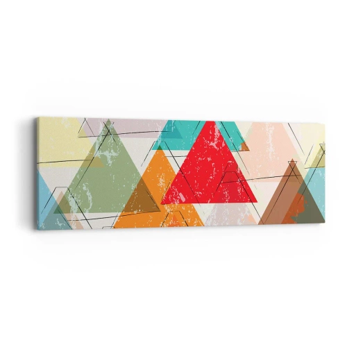 Bild auf Leinwand - Leinwandbild - Drei mal drei - 90x30 cm