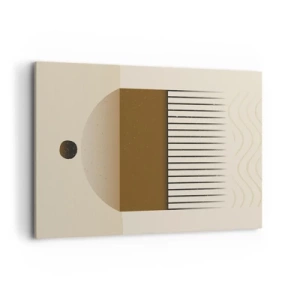 Bild auf Leinwand - Leinwandbild - Abstrakte geometrische Komposition in Beige- und Brauntönen - 120x80cm - Verschiedene Staaten - Moderne Wanddekoration für Wohnzimmer und Schlafzimmer ARTTOR