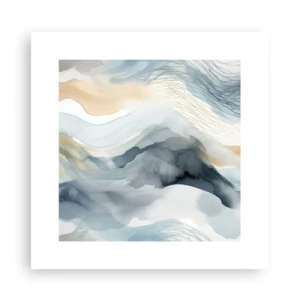 Poster - Verschneite und neblige Abstraktion - 30x30 cm