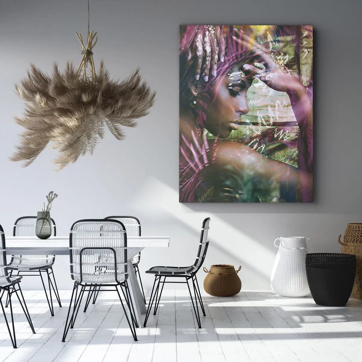 Bild auf Leinwand - Leinwandbild - Mutter Natur im Dschungel - 45x80 cm