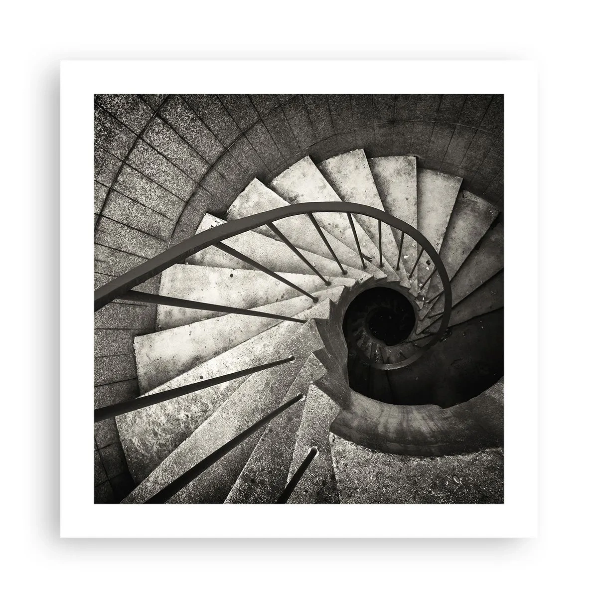 Poster - Treppe hoch, Treppe runter - 50x50 cm