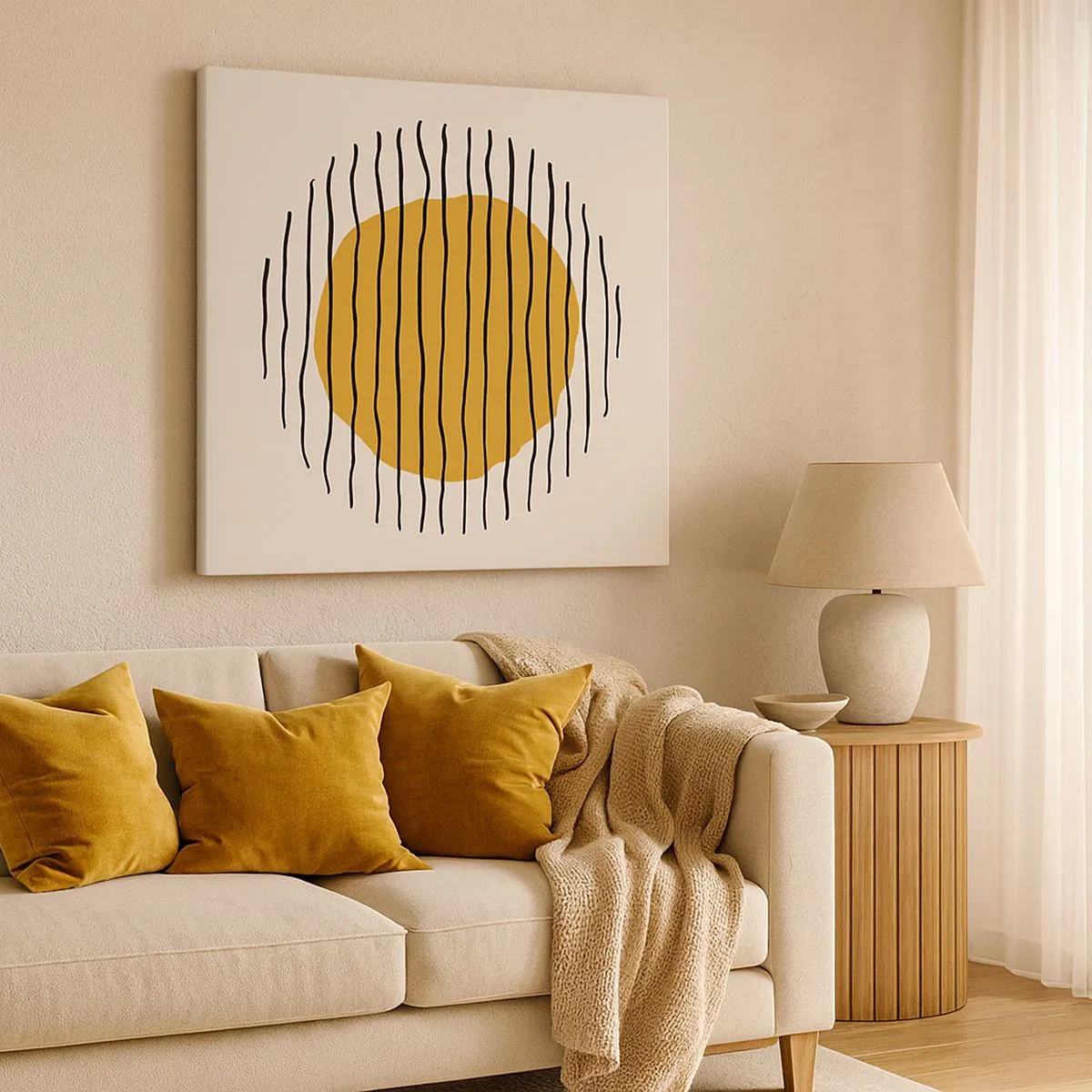 Bild auf Leinwand - Leinwandbild - Abstraktion, die vor Hitze zittert - 30x30 cm