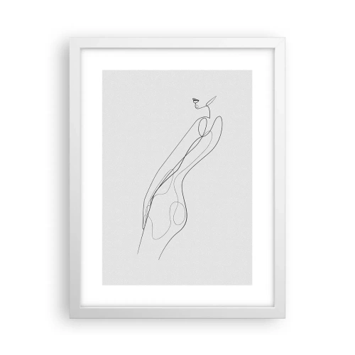 Poster in einem weißen Rahmen - Bloß ein Versprechen - 30x40 cm