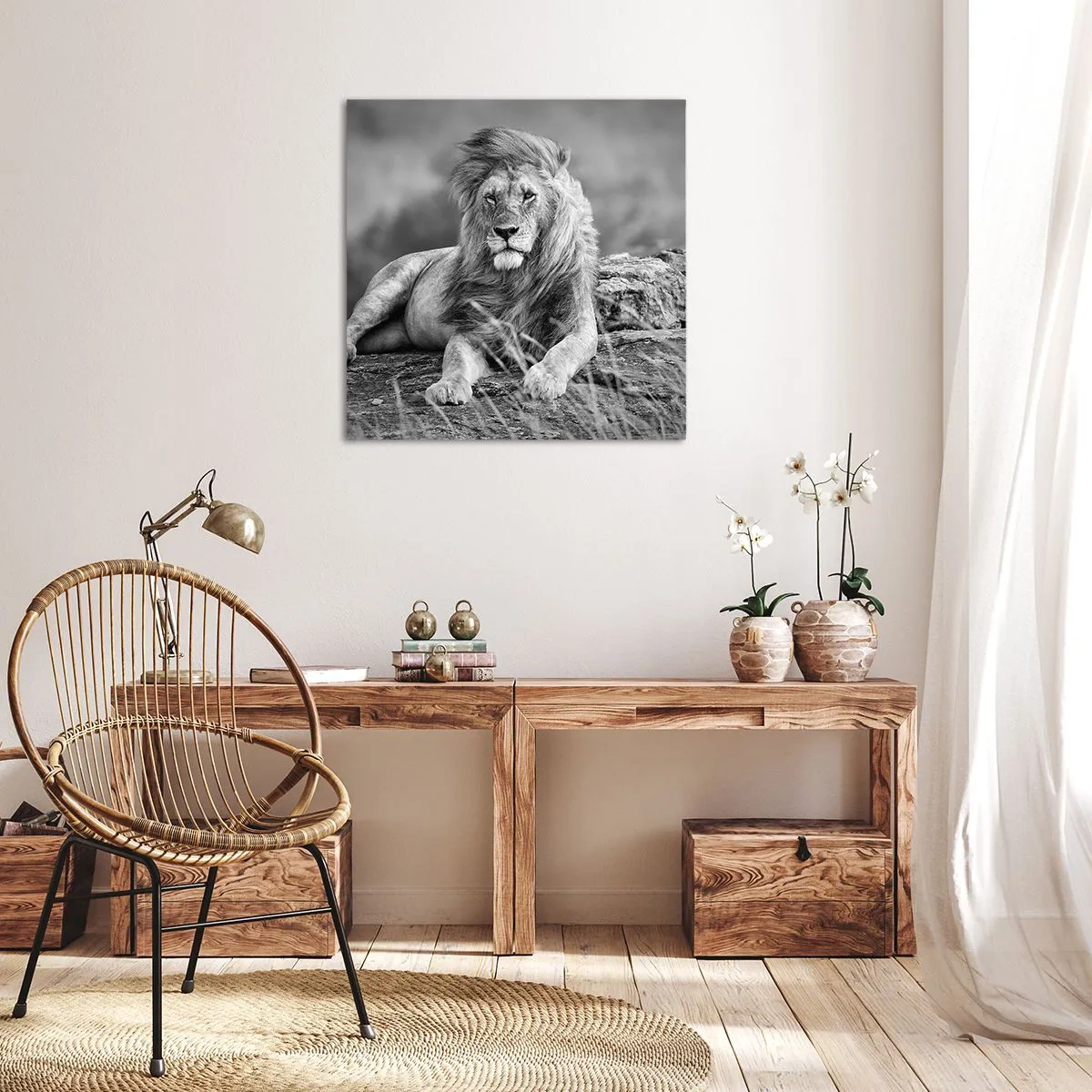 Bild auf Leinwand - Leinwandbild - Königliche Siesta - 40x40 cm