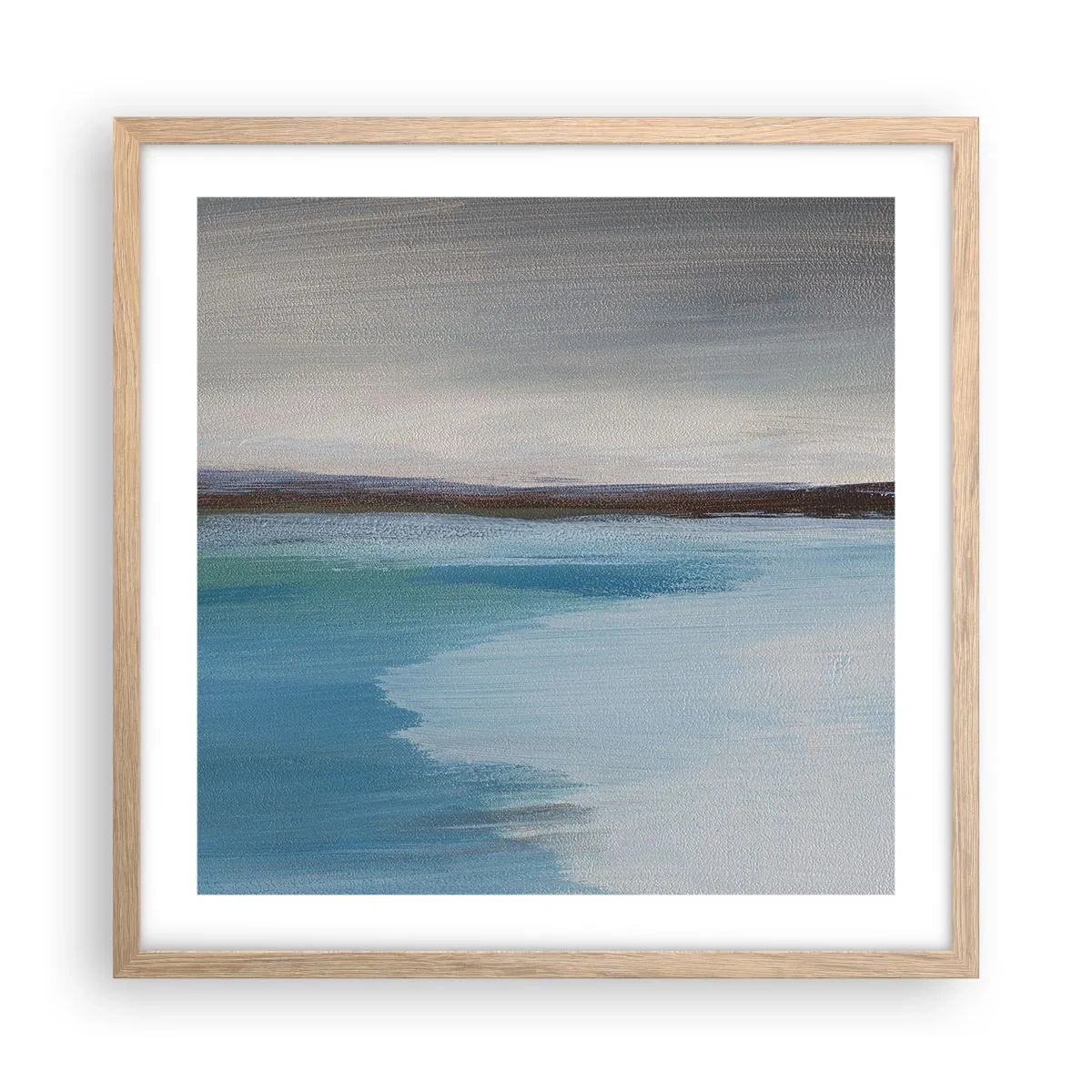 Poster in einem Rahmen aus heller Eiche - Horizontale Landschaft - 50x50 cm