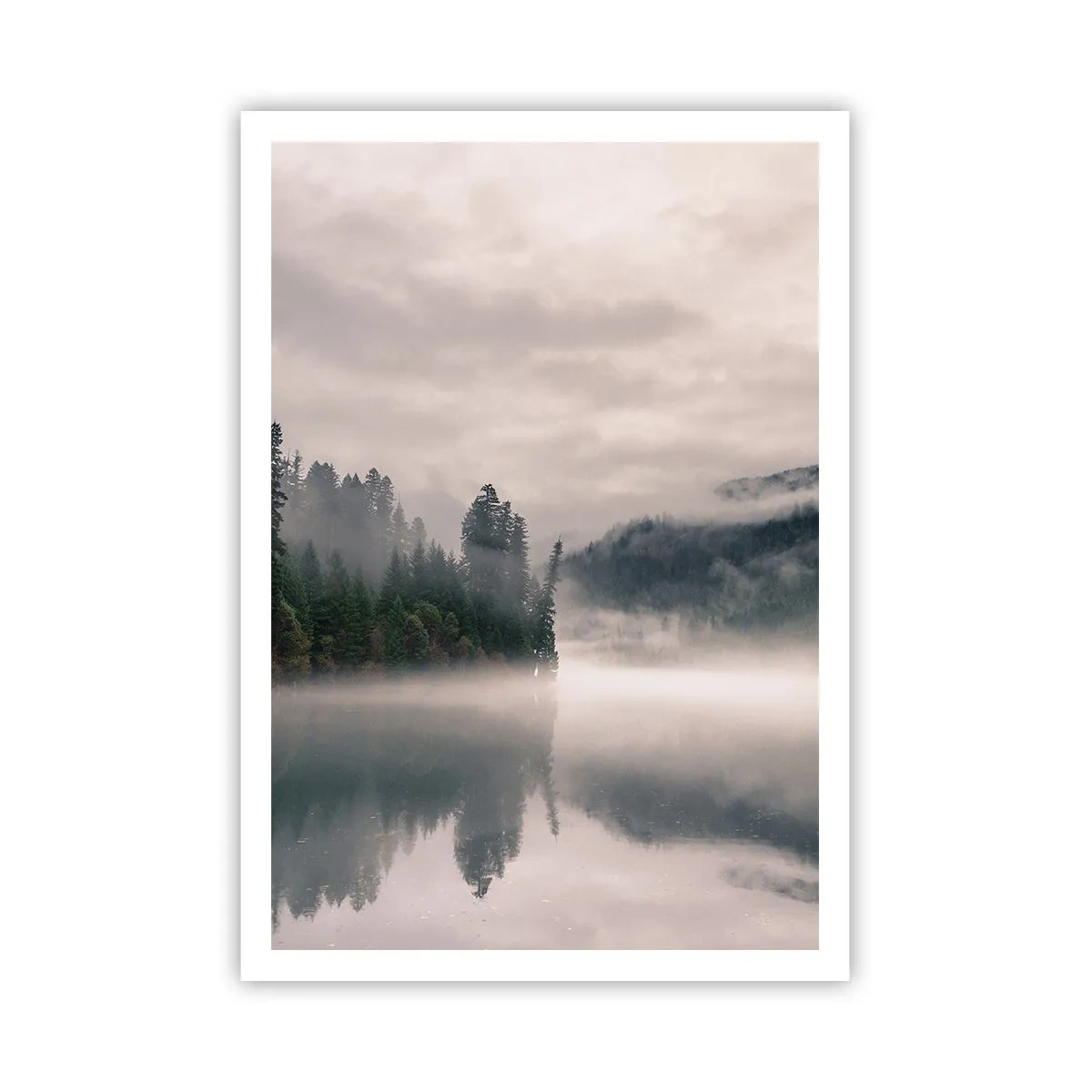 Poster - In Reflexion, im Nebel - 70x100 cm