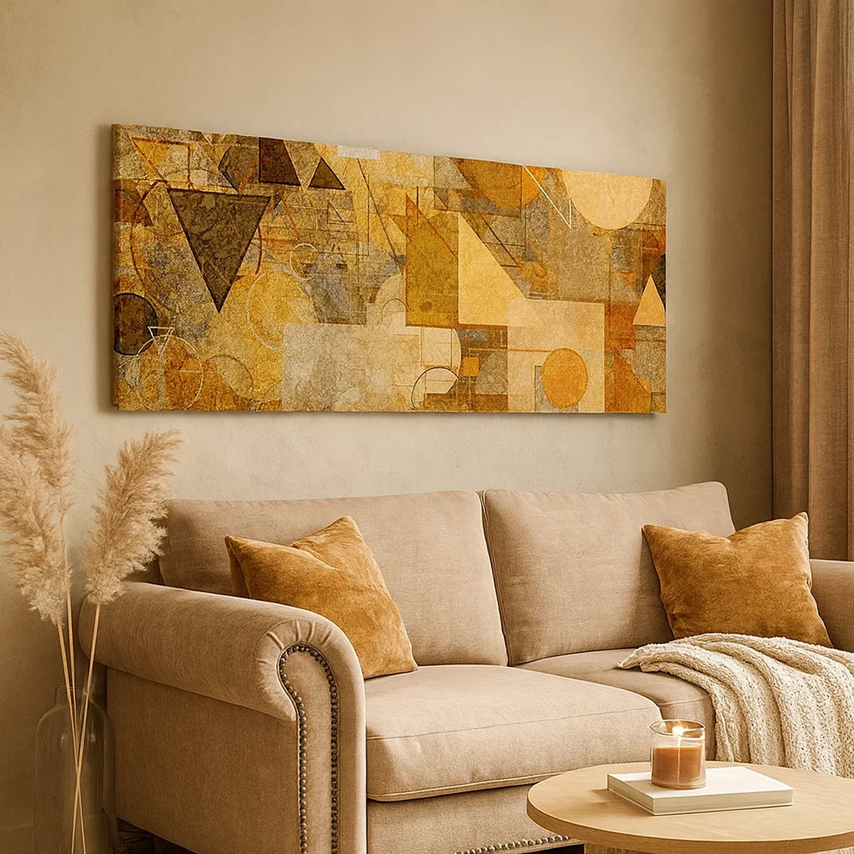 Bild auf Leinwand - Leinwandbild - Eine kubistische Studie aus Bronze - 30x30 cm