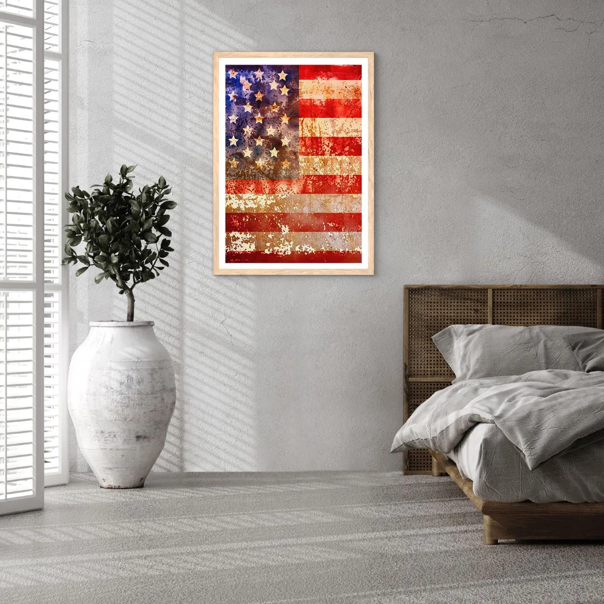 Poster in einem Rahmen aus heller Eiche - Ruhm verblasst nicht - 61x91 cm