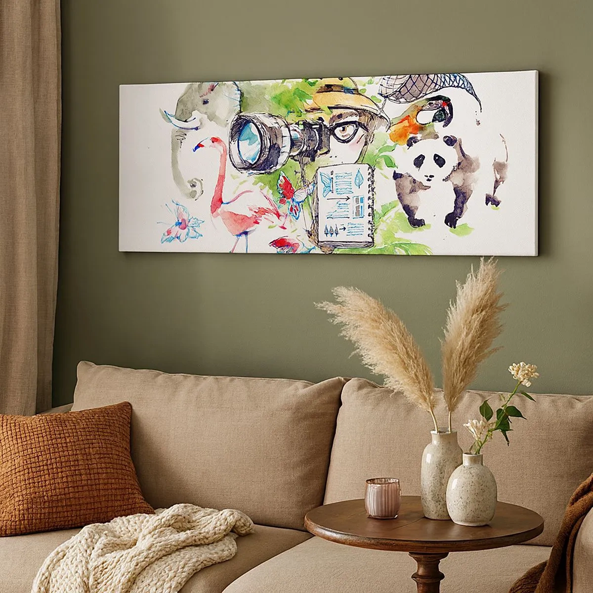 Bild auf Leinwand - Leinwandbild - In der Linse eines Reisenden - 100x40 cm