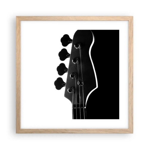Poster in einem Rahmen aus heller Eiche - Rockige Stille - 40x40 cm