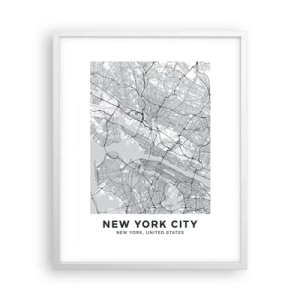 Poster in einem weißen Rahmen - Die Anatomie einer Metropole - 40x50 cm