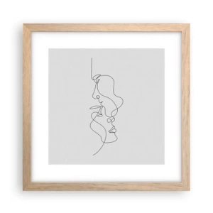 Poster in einem Rahmen aus heller Eiche - Die Hitze bitterer Begierden - 30x30 cm