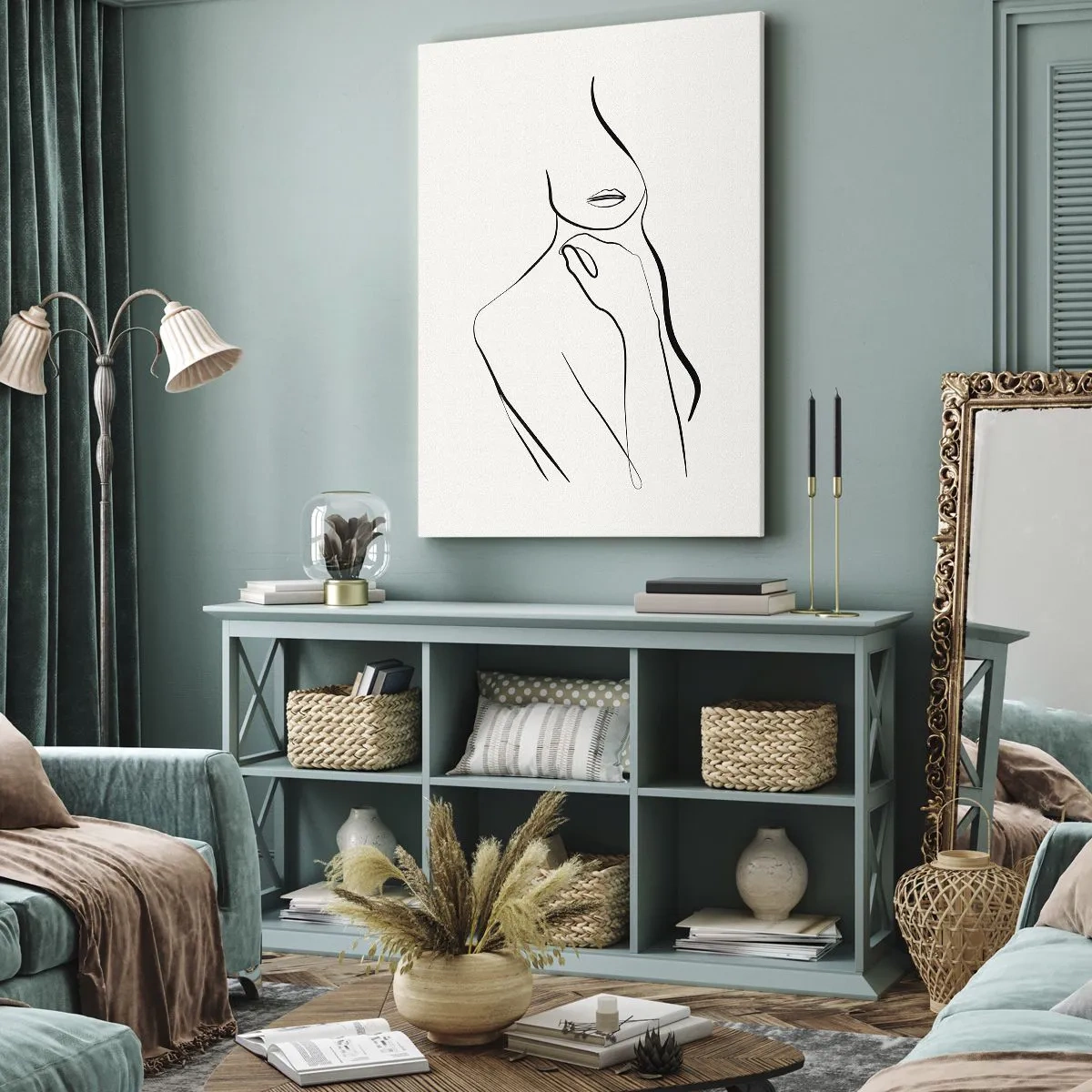 Bild auf Leinwand - Leinwandbild - Eine Welle der Melancholie - 55x100 cm