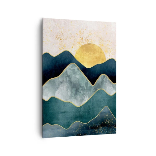 Bild auf Leinwand - Leinwandbild - Hinter den sieben Bergen - 70x100 cm