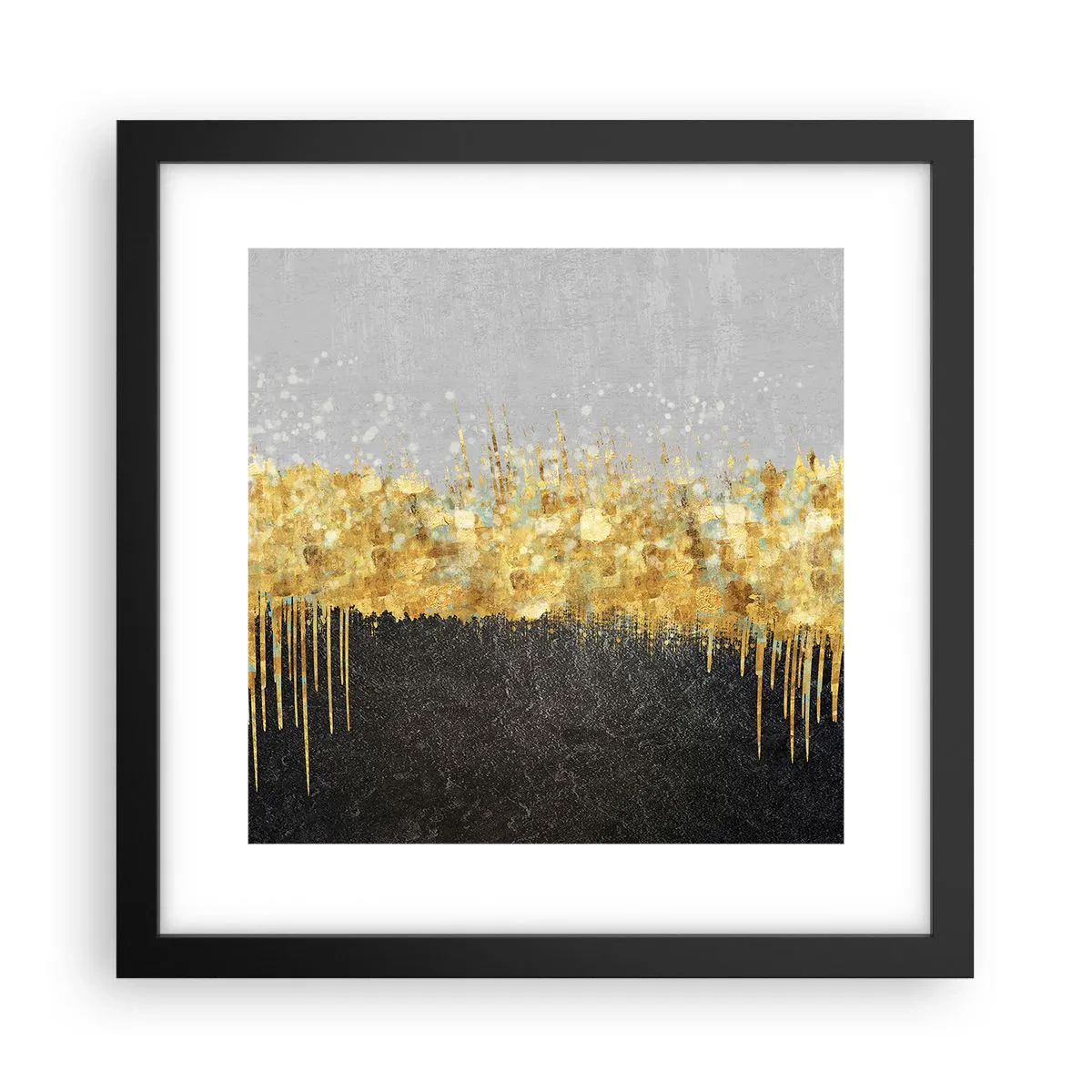 Poster in einem schwarzem Rahmen - Nach innen und nach oben - 30x30 cm