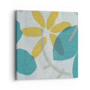 Bild auf Leinwand - Leinwandbild - Unter den azurblauen Blättern - 30x30 cm