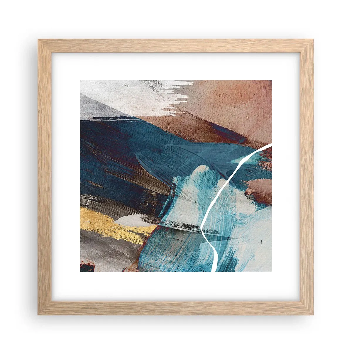 Poster in einem Rahmen aus heller Eiche - Großzügig und mit Energie - 30x30 cm