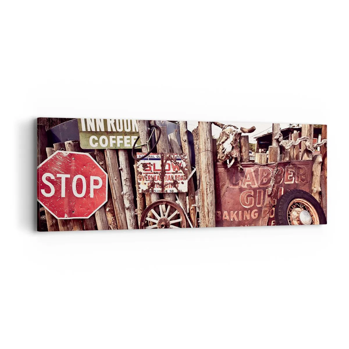 Bild auf Leinwand - Leinwandbild - Und die Zeit ist stehen geblieben - 90x30 cm