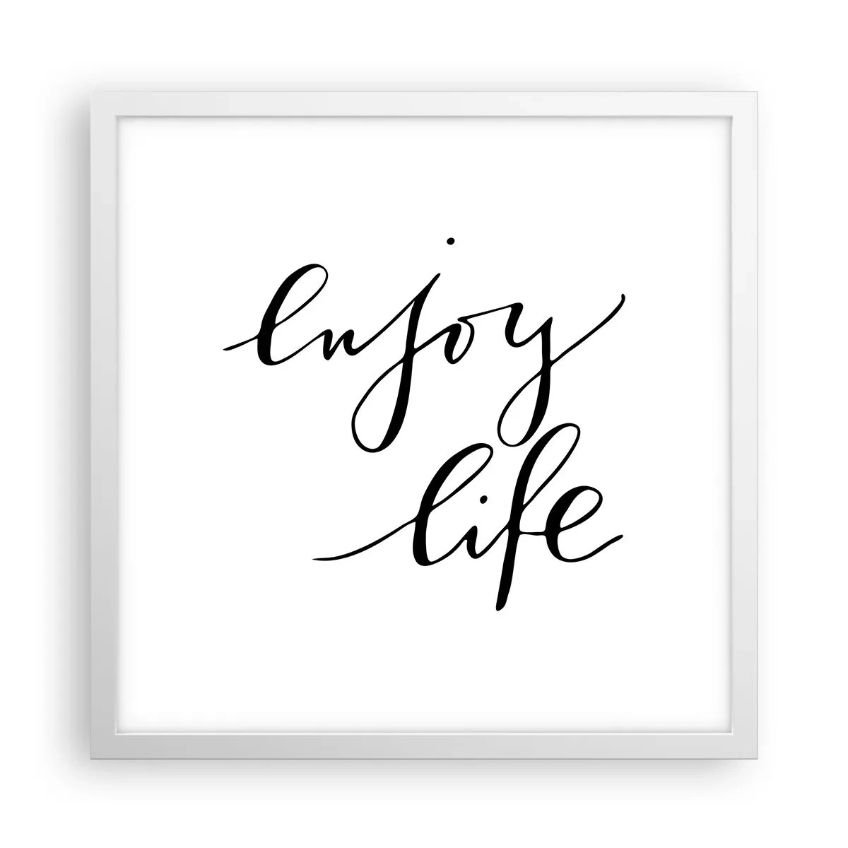 Poster in einem weißen Rahmen - Nichts hinzufügen… - 40x40 cm