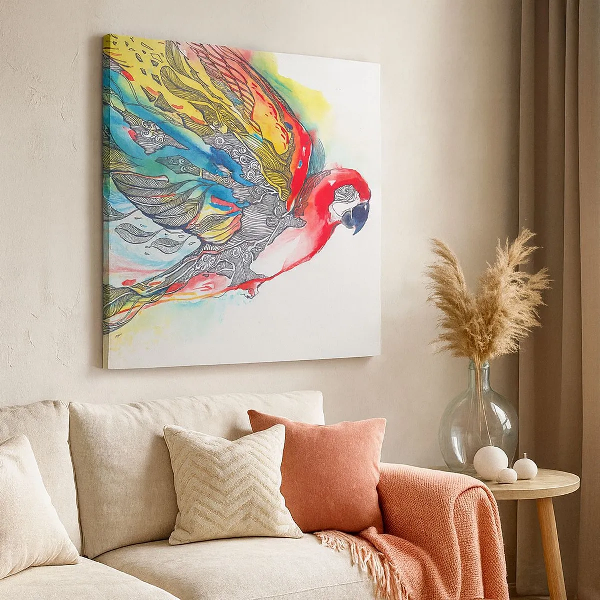 Bild auf Leinwand - Leinwandbild - Leben Sie bunt - 30x30 cm