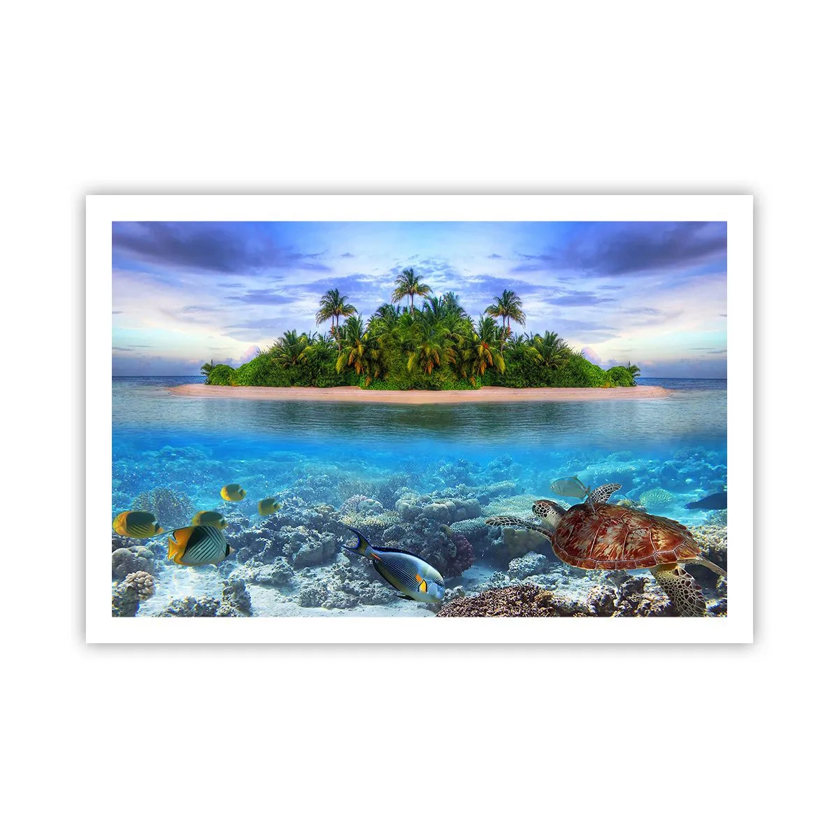 Poster - Heavenly Island lädt dich ein - 91x61 cm