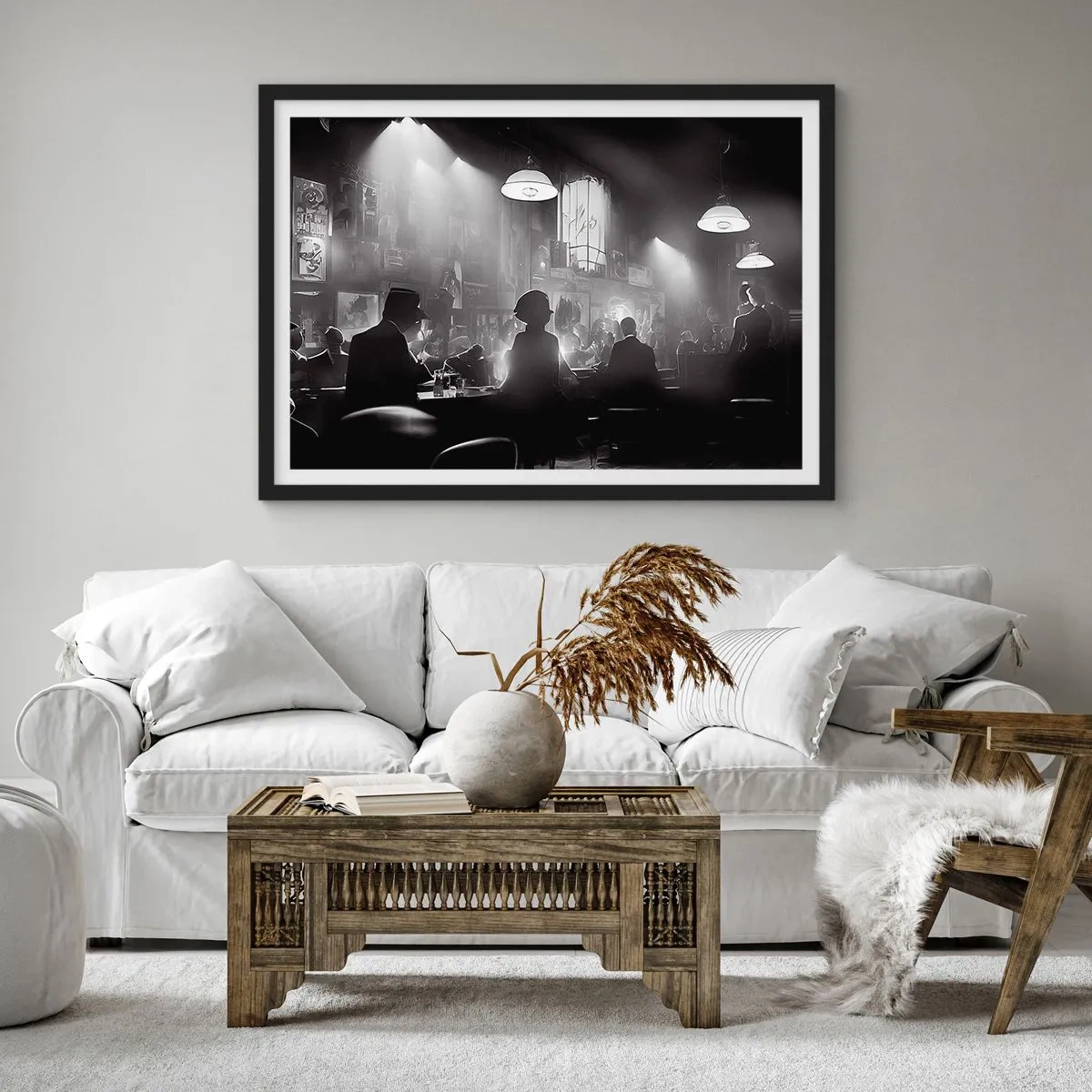 Poster in einem schwarzem Rahmen - In Jazz-Atmosphäre - 50x40 cm