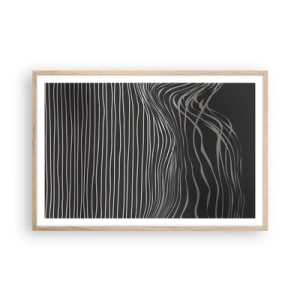 Poster in einem Rahmen aus heller Eiche - Rhythmus und Akzent - 91x61 cm