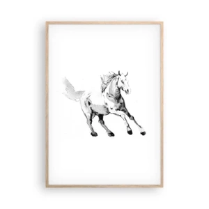 Poster in einem Rahmen aus heller Eiche - Ungezähmte Seele - 70x100 cm