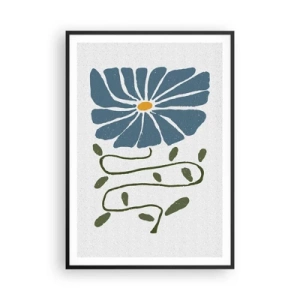 Poster in einem schwarzem Rahmen - Zweig für eine Blume - 70x100 cm