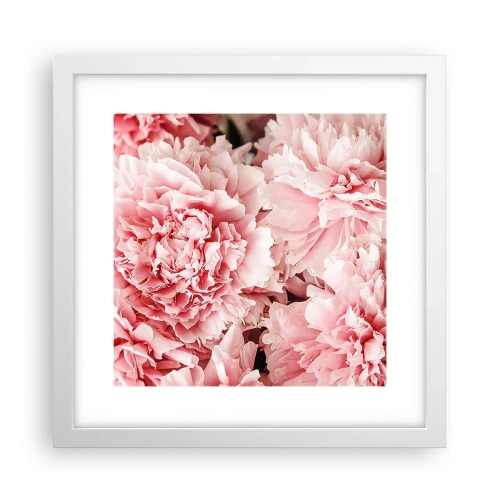 Poster in einem weißen Rahmen - Rosa Traum - 30x30 cm